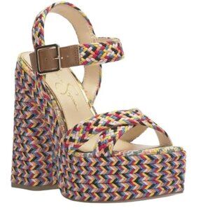 Jessica Simpson "Brycen" Ankle-Strap Espadrille Platform Sandals Size: 9.5M